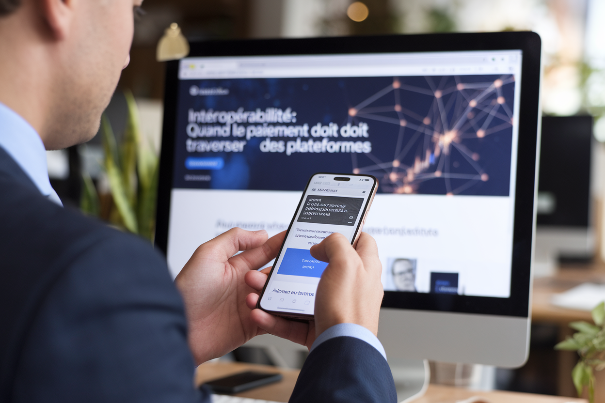 Interopérabilité: quand le paiement doit traverser les frontières des plateformes: Selon CIO Mag, l'interopérabilité fait partie des priorités de cette phase 2.0. Le principe est simple à énoncer: permettre à un utilisateur d'envoyer et de recevoir de l'argent, ou de payer, même si - illustration