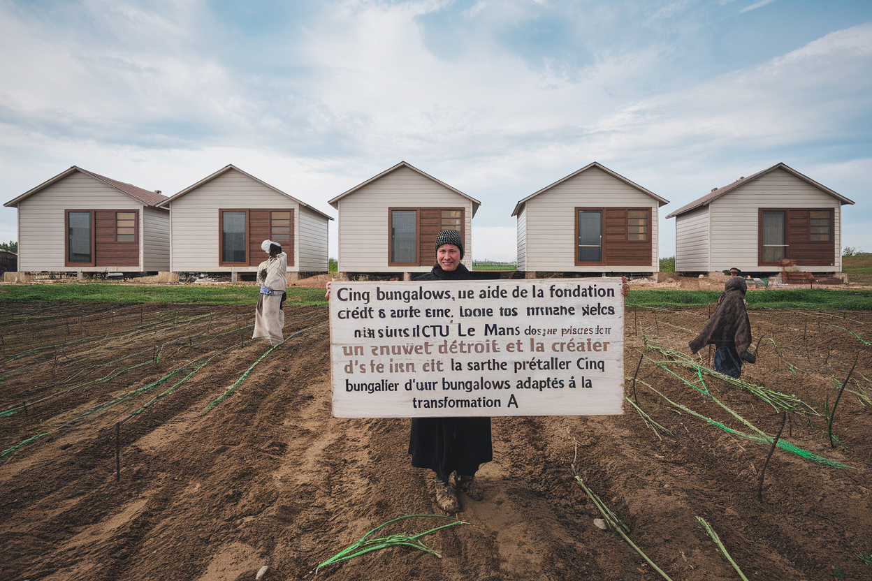 Cinq bungalows, une aide de la Fondation Crédit Agricole et une vente sur place, selon Actu Le Mans