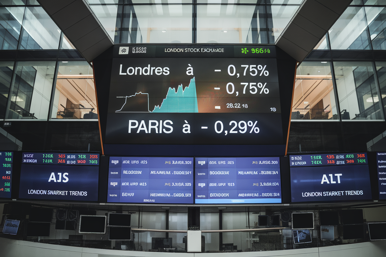 Europe: Londres à -0,75%, Paris à -0,29% au démarrage, selon Yahoo Finance